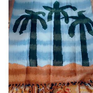 Handwoven wall hanging wall art Narda' Ikat Tropical beach 45"X36" tapestry